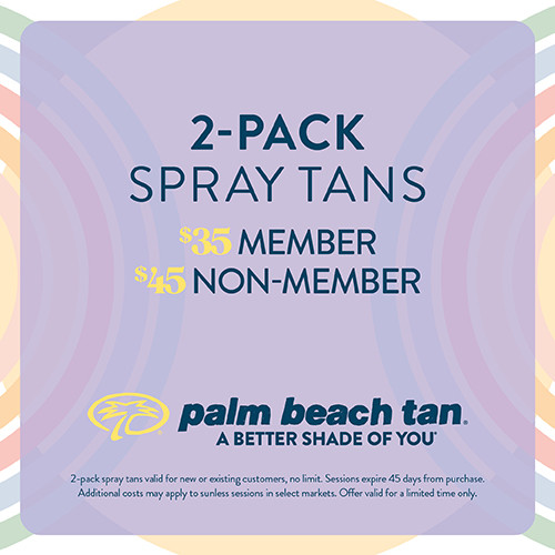 2-Pack Spray Tans $35 Mem/$45 Non