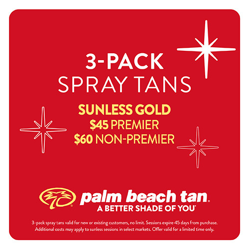 3-Pack Spray Tans Sunless Gold $45 Premier/$60 Non-Premier